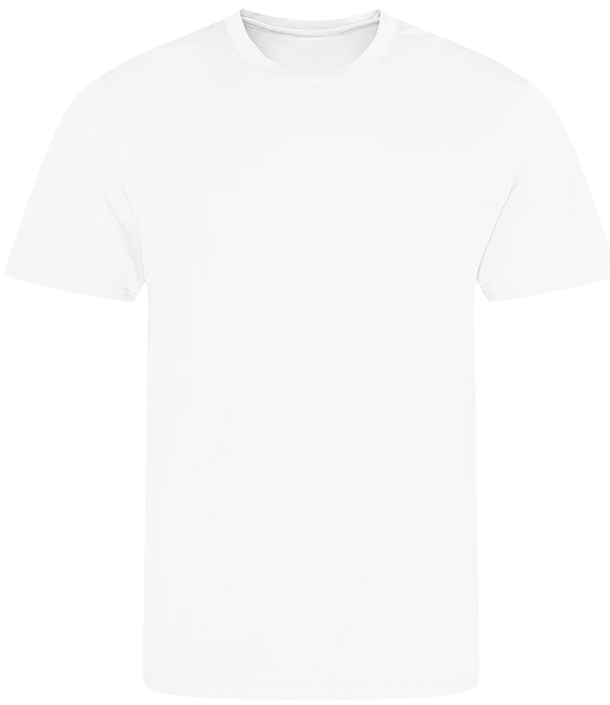 AWDis Just Cool Cool Wicking T-Shirt in Arctic White, front view