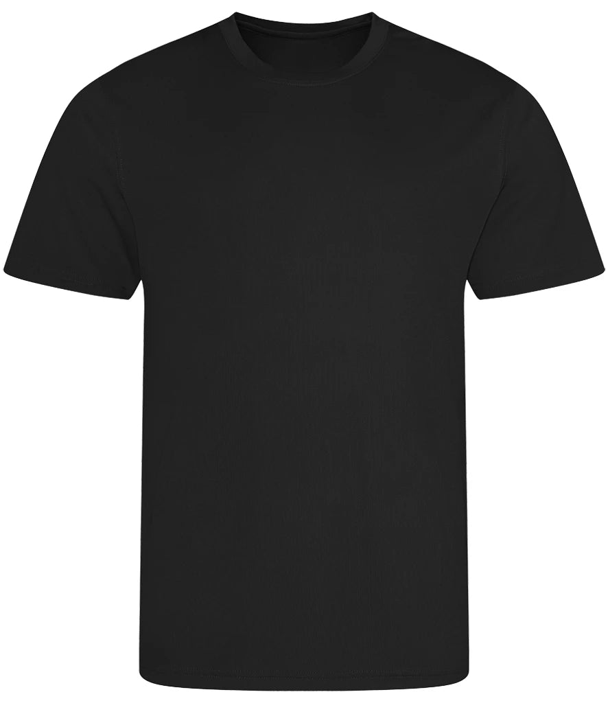 AWDis Just Cool Cool Wicking T-Shirt in Jet Black, front view