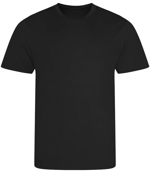 AWDis Just Cool Cool Wicking T-Shirt in Jet Black, front view