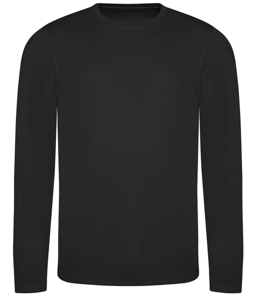 AWDis Cool Long Sleeve Wicking T-Shirt — Jet Black