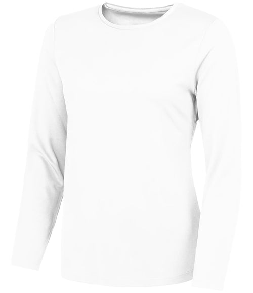 AWDis Ladies Cool Long Sleeve T-Shirt — Arctic White