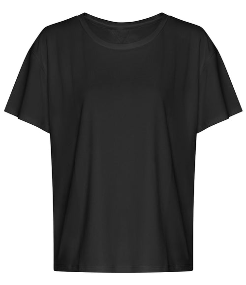 AWDis Ladies Cool Open Back T-Shirt — Jet Black