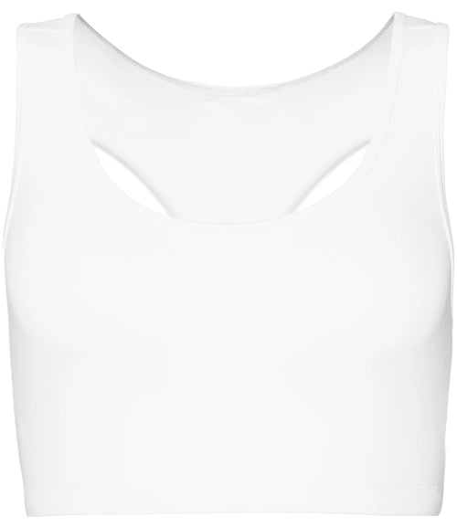 AWDis Ladies Cool Sports Crop Top — Arctic White