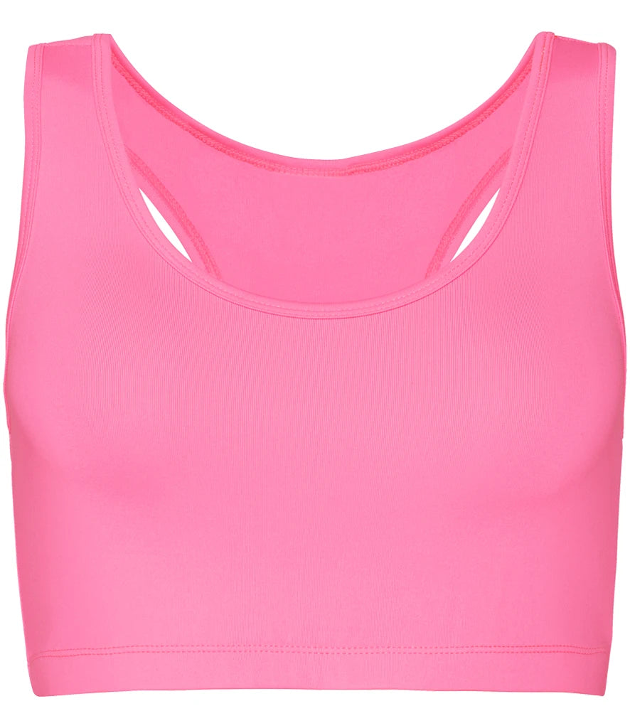 AWDis Ladies Cool Sports Crop Top — Electric Pink