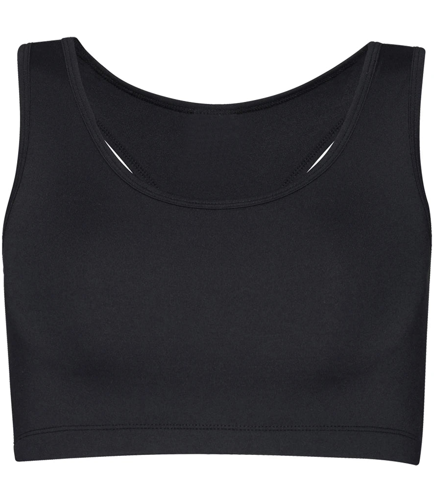 AWDis Ladies Cool Sports Crop Top — Jet Black