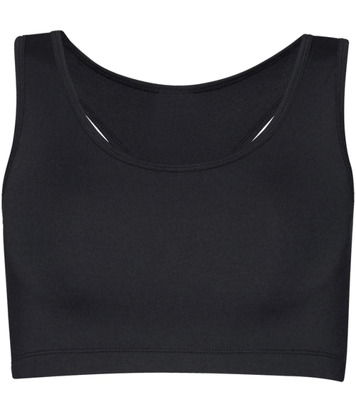 AWDis Ladies Cool Sports Crop Top — Jet Black