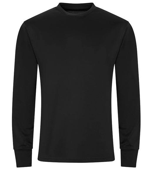 AWDis Cool Long Sleeve Active T-Shirt — Jet Black