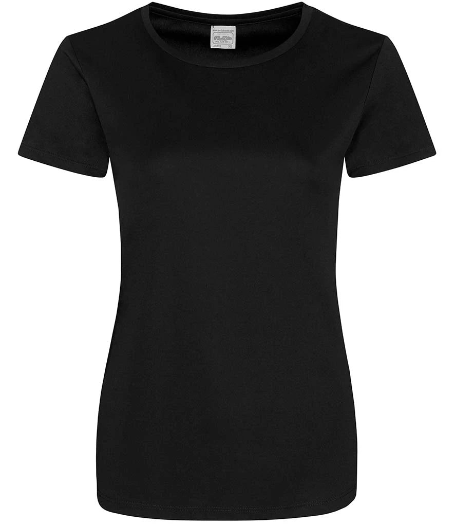 AWDis Ladies Cool Smooth T-Shirt — Jet Black
