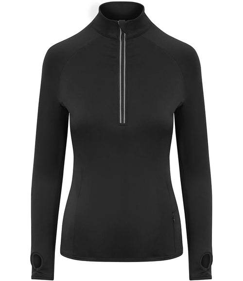AWDis Ladies Cool-Flex™ Half Zip Top — Jet Black