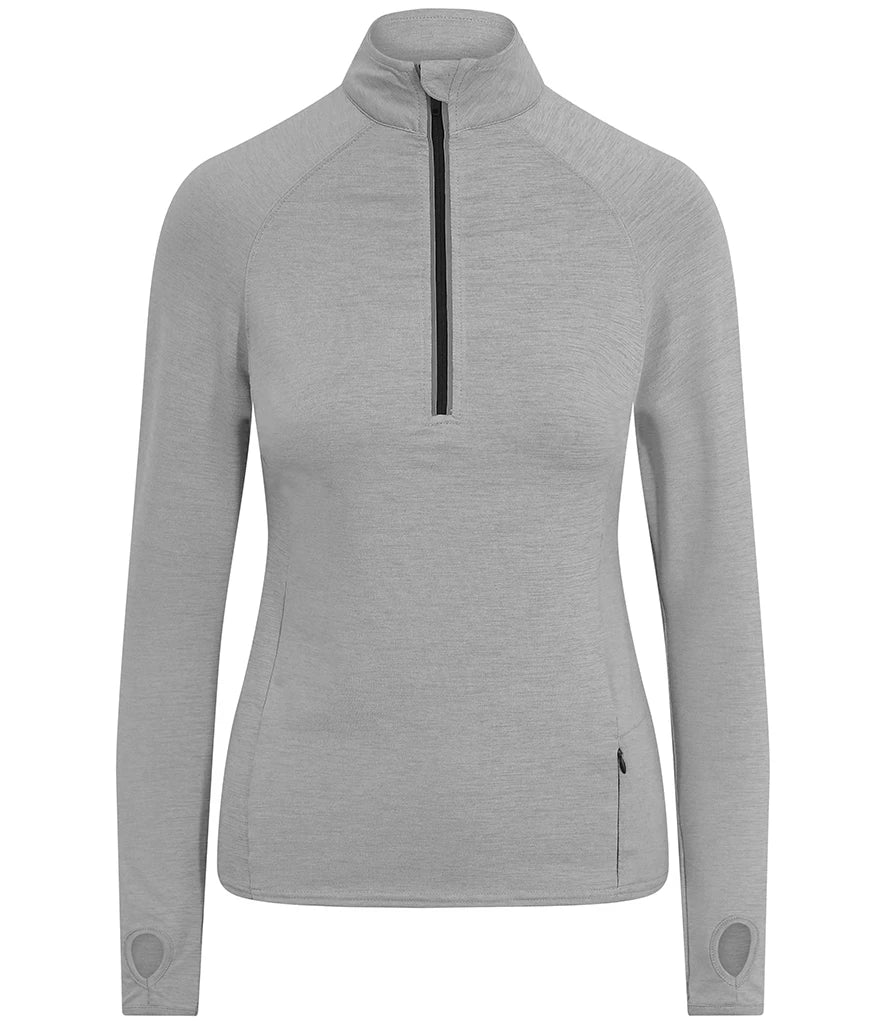 AWDis Ladies Cool-Flex™ Half Zip Top — Silver Grey