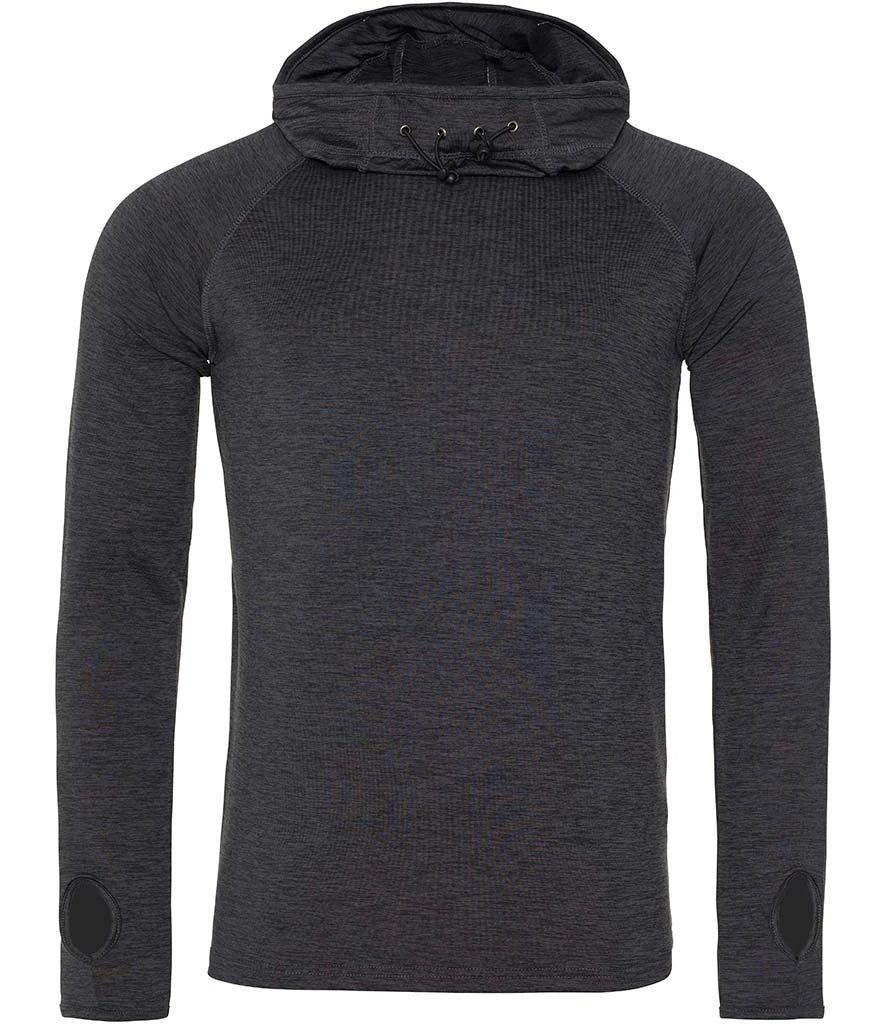 AWDis Cool Cowl Neck Top — Black Slate Melange