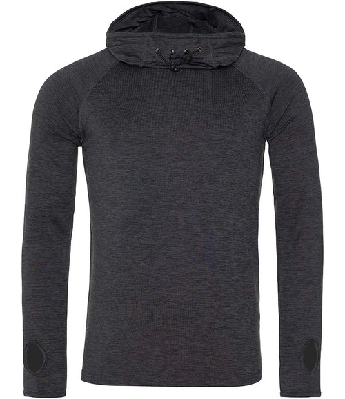 AWDis Cool Cowl Neck Top — Black Slate Melange