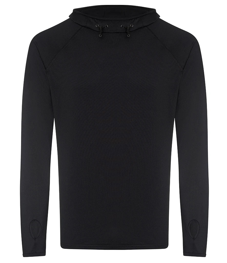 AWDis Cool Cowl Neck Top — Jet Black