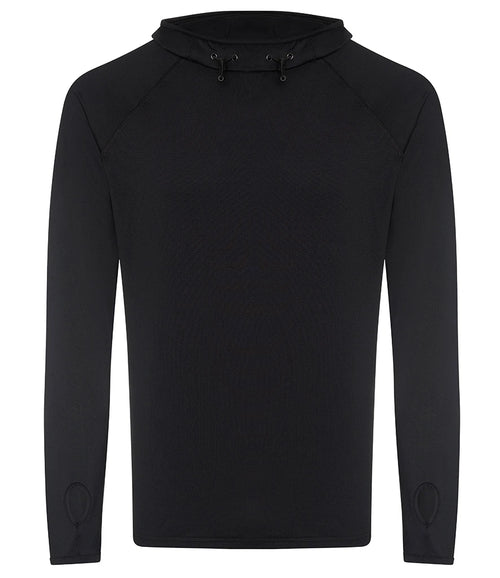 AWDis Cool Cowl Neck Top — Jet Black