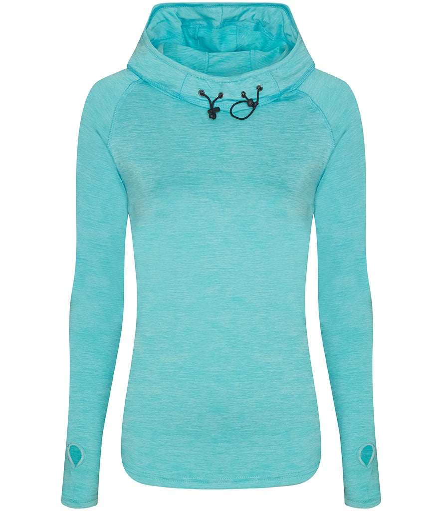 AWDis Ladies Cool Cowl Neck Top — Ocean Melange