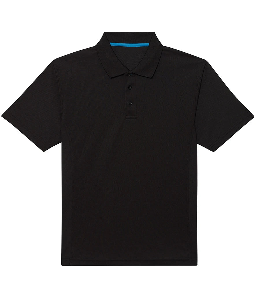 AWDis Just Cool Cool Polo Shirt in Jet Black, front view