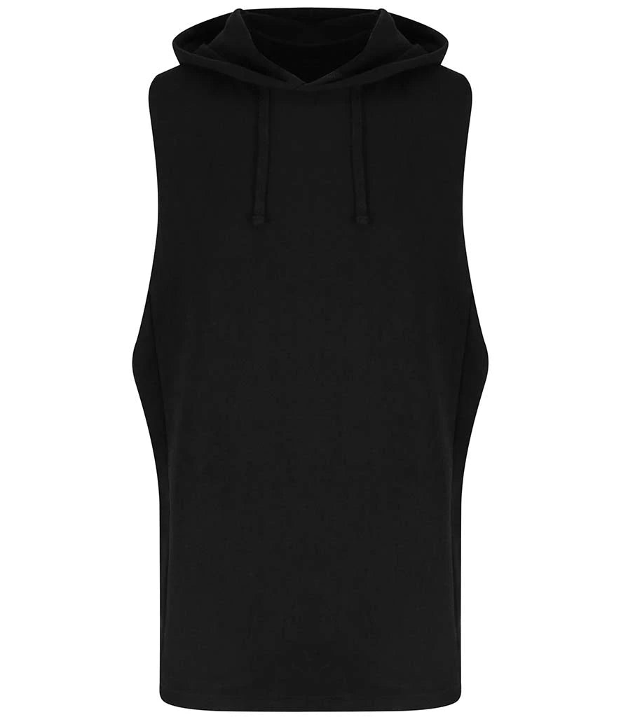 AWDis Cool Urban Sleeveless Muscle Hoodie — Jet Black