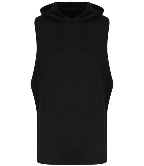 AWDis Cool Urban Sleeveless Muscle Hoodie — Jet Black