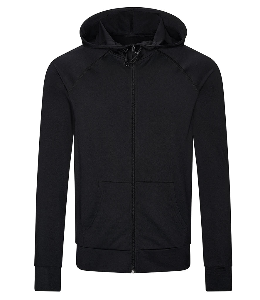 AWDis Cool Contrast Zoodie — Jet Black
