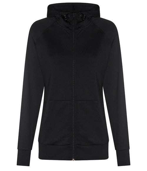 AWDis Ladies Cool Contrast Zoodie — Jet Black