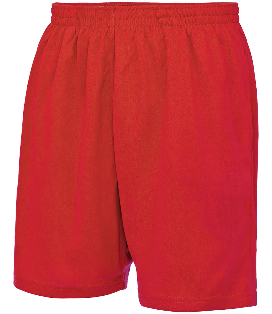 AWDis Cool Mesh Lined Shorts — Fire Red