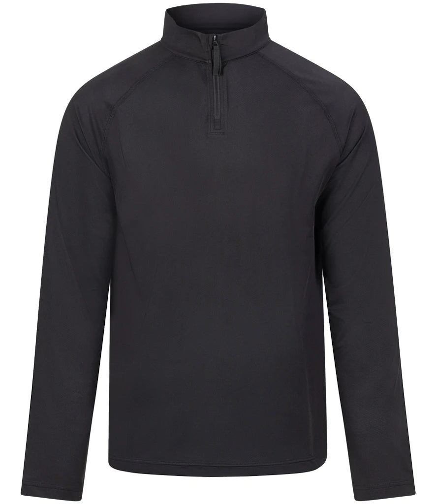 AWDis Cool Lightweight Active 1/4 Zip Top — Jet Black