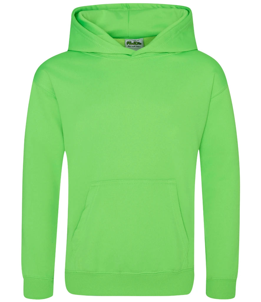AWDis Kids Electric Hoodie — Electric Green
