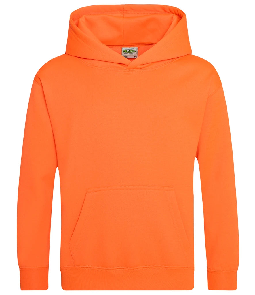 AWDis Kids Electric Hoodie — Electric Orange