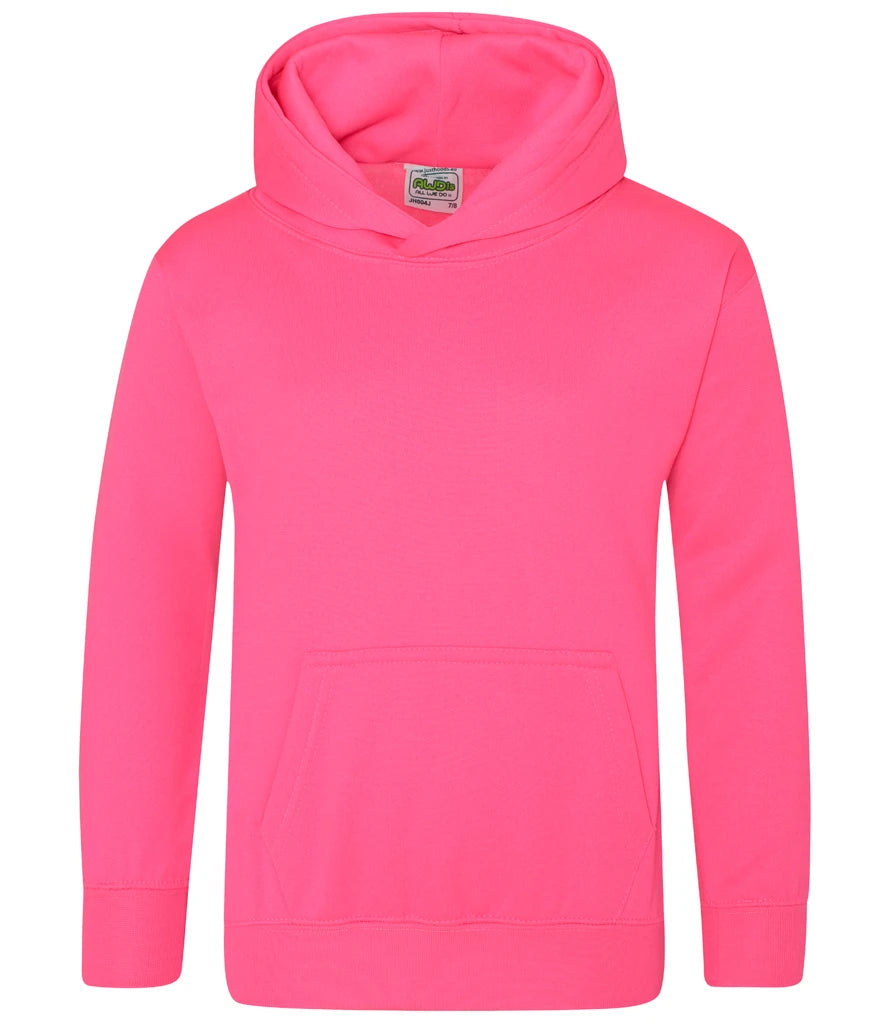 AWDis Kids Electric Hoodie — Electric Pink
