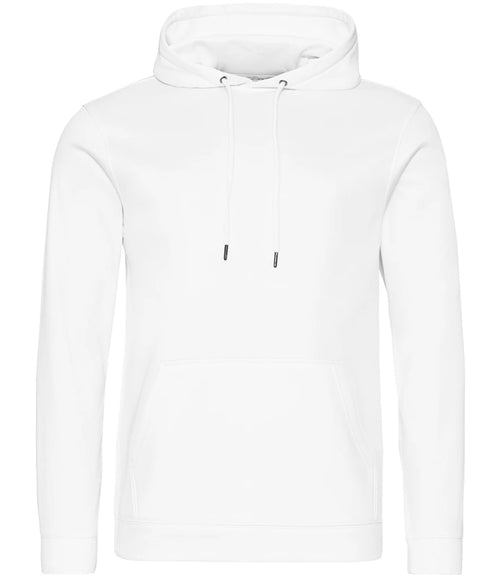 AWDis Just Hoods Contrast Zip Hoodie in Arctic White, front view