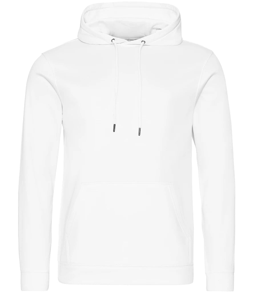 AWDis Sports Polyester Hoodie — Arctic White