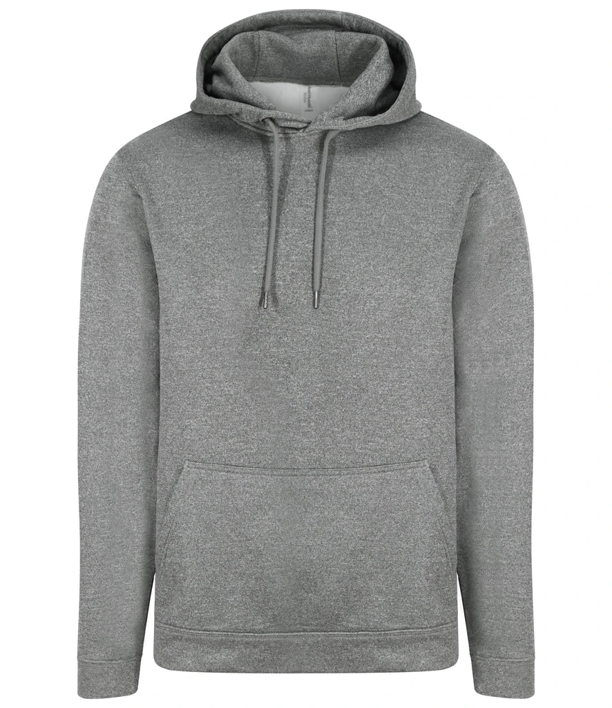 AWDis Sports Polyester Hoodie — Grey Melange