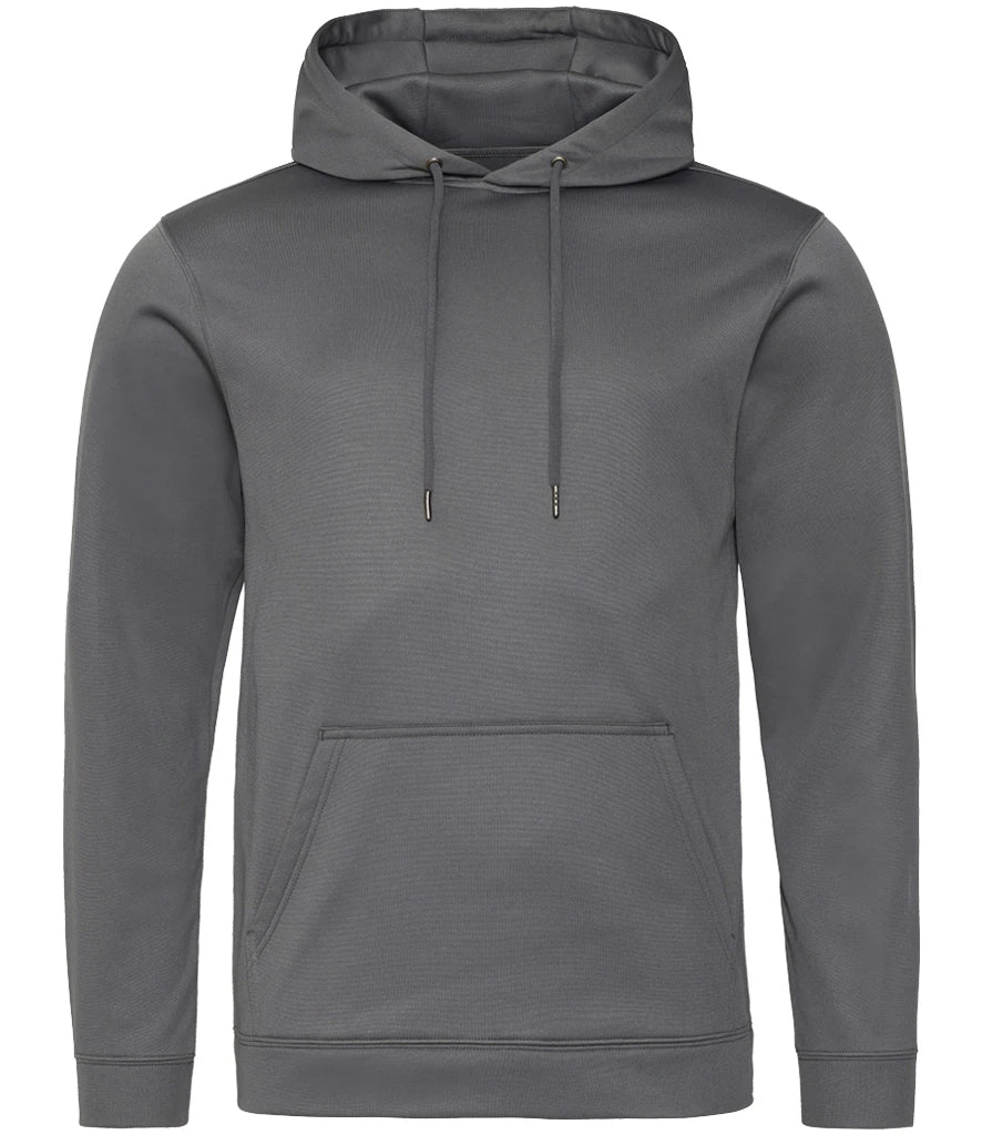 AWDis Sports Polyester Hoodie — Steel Grey