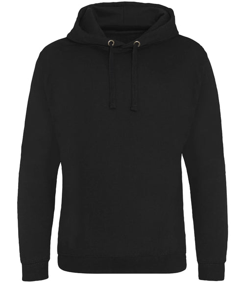 AWDis Just Hoods Zip Through Hoodie in Jet Black, front view