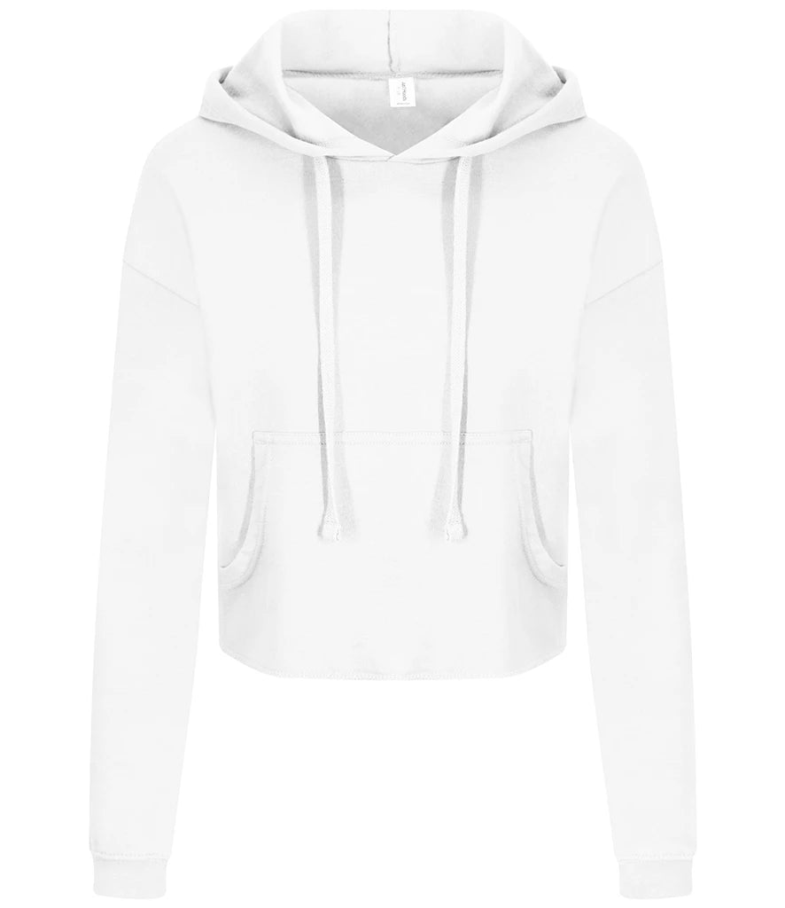 AWDis Ladies Cropped Hoodie — Arctic White