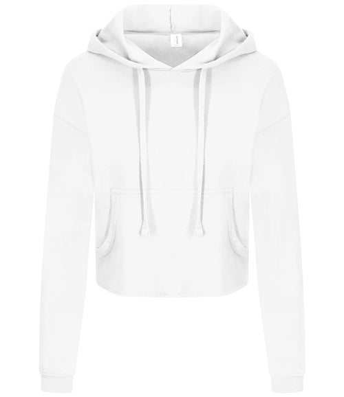 AWDis Ladies Cropped Hoodie — Arctic White