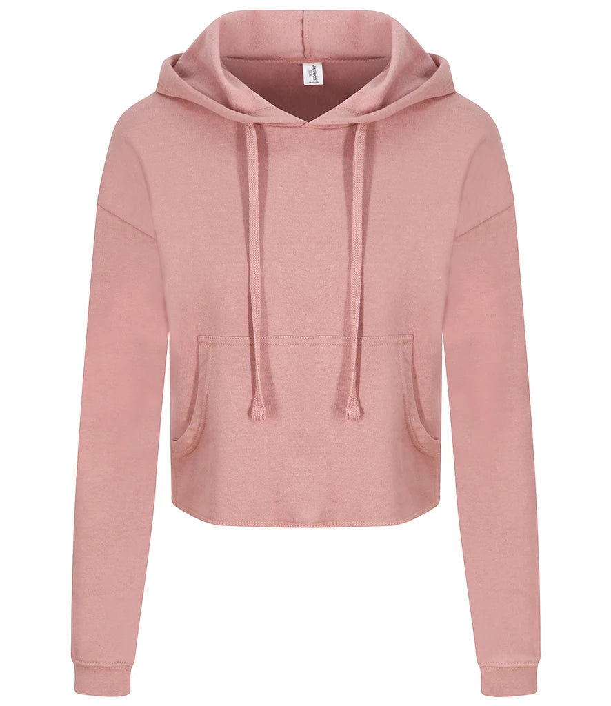 AWDis Ladies Cropped Hoodie — Dusty Pink