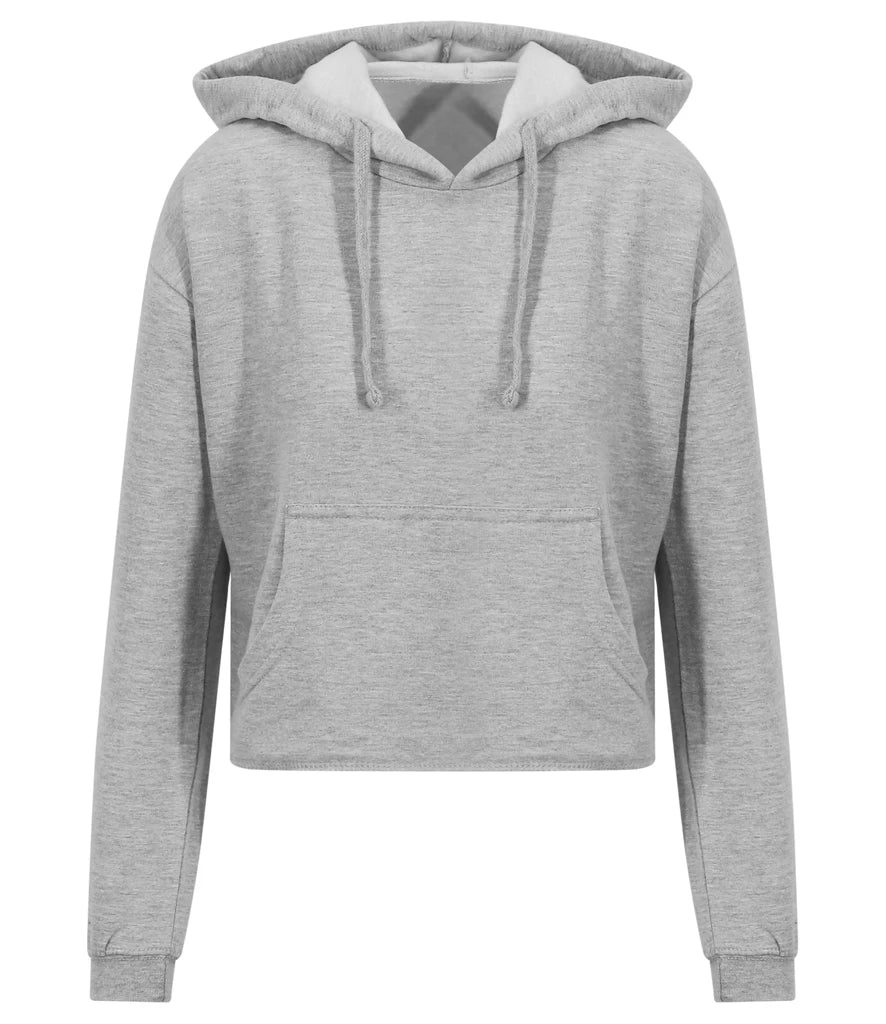 AWDis Ladies Cropped Hoodie — Heather Grey