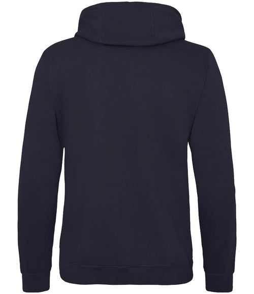 AWDis Just Hoods Sherpa Lined Zip Hoodie in French Navy, front view