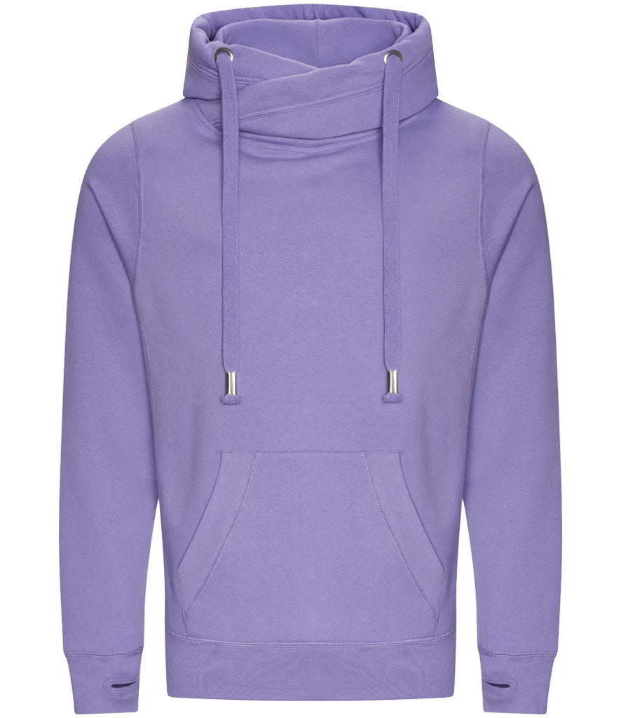 AWDis Cross Neck Hoodie — Digital Lavender