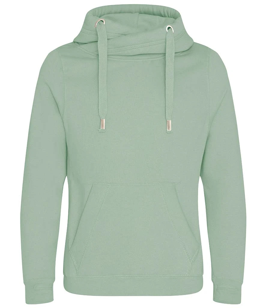 AWDis Just Hoods Zip Hoodie in Dusty Green, front view