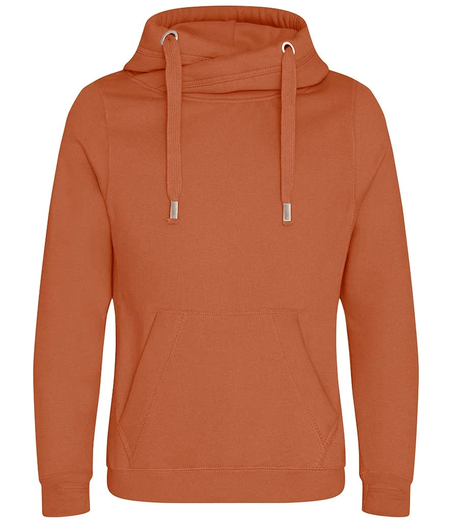 AWDis Cross Neck Hoodie — Ginger Biscuit