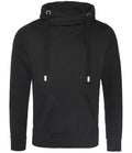 AWDis Just Hoods Zip Hoodie in Jet Black, front view