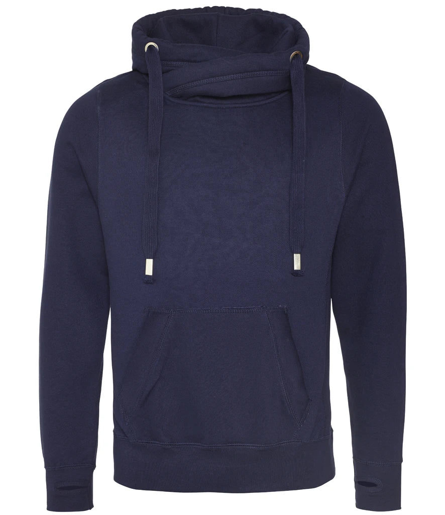 AWDis Cross Neck Hoodie — Oxford Navy