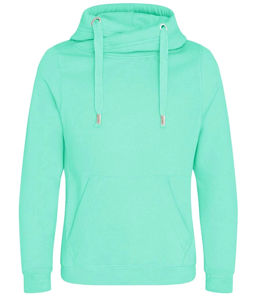 AWDis Cross Neck Hoodie — Peppermint