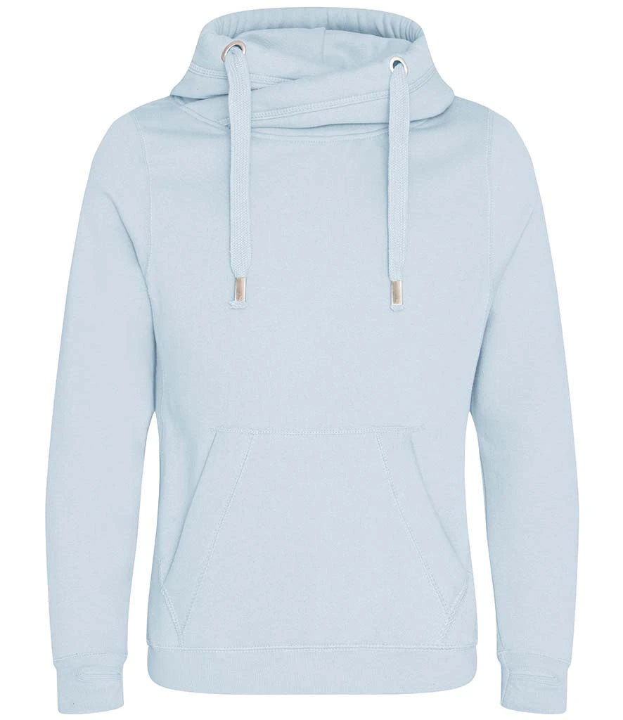 AWDis Cross Neck Hoodie — Sky Blue