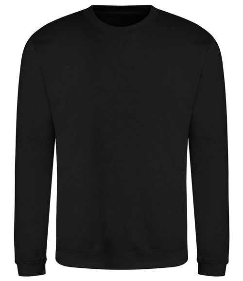 AWDis Just Hoods Sweatshirt in Deep Black, front view