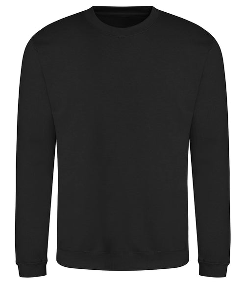 AWDis Just Hoods Sweatshirt in Jet Black, front view