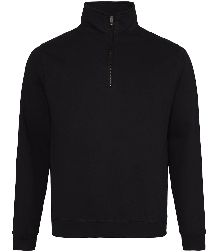 AWDis Just Hoods Sweatshirt in Deep Black, front view
