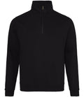 AWDis Sophomore Zip Neck Sweatshirt — Deep Black